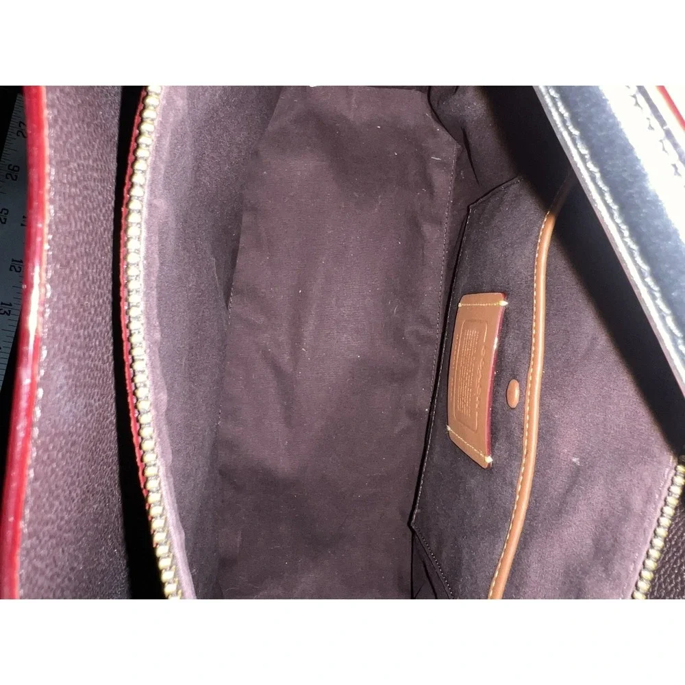 Coach Lora Colorblock Carryall Tote Tan Rust Gold Brass 89087 Bag Purse